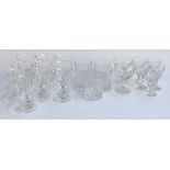 A mixed lot of glassware to include Thomas Webb Royal Yacht wine glasses together