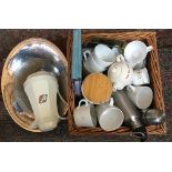 A mixed box of kitchenalia to include Royal Worcester, Thermos flask, Alessi metal bowl, Nicole