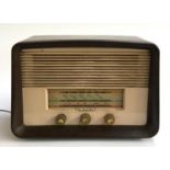 A 1950s 'His Masters Voice' bakelite radio