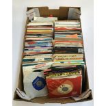 A mixed box of vinyl 7" rock and pop singles mainly from 80s and 90s to include Rainbow, picture