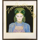 The Celebration of Zandra Rhodes perfume with Faberge, limited edition poster signed lower left by