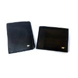 Two Braun Buffel black leather two fold wallets