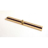 An Asprey plated desk ruler, 15cmL