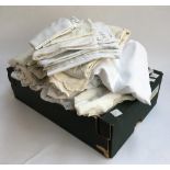 A large quantity of vintage linen, napkins and tablecloths