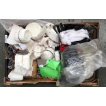 A large quantity of velcro, plastic side release buckles and curtain heading tape