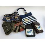 A mixed box of various useful bags, from Ralph Lauren, Fortnum & Mason, Harrods, Venezia, handmade