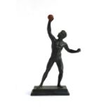 An Art Deco bronze figure of an athlete, 33.5cmH