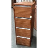 A four drawer filing cabinet, 131cmH