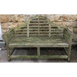 A Lutyens design garden bench, 165cm wide