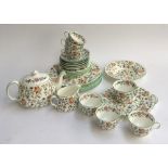 A Minton 'Haddon Hall' part tea set, 29 pieces, including large plates (6), small plates (6),