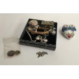 Mixed lot of costume jewellery to include 2 ladies watches, 2 Christian Lacroix buttons, 3 small
