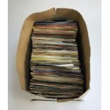 A mixed box of 7" vinyl singles, mostly rock and pop, to include Feargal Sharkey, Hot Chocolate, The