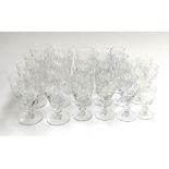 A collection of various Royal Doulton glasses, to include wine and sherry glasses (26)