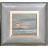 Local interest, Richard Robbins (1927-2009), 'Sunrise over Golden Cap', acrylic on board, signed