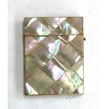 A mother of pearl inlay card case, 10x8cm