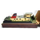 An Egret Rhine Barge, radio controlled, in wooden carry case, 70cmL