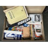 A suitcase containing a large quantity of memorabilia from a South African sports/race car