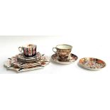 A collection of Imari china to include a Wileman & Co. teacup and six plates, a Copeland cup and