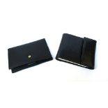Harvey Nichols leather wallet with diary, memo and pen; together with a Harvey Nichols black leather
