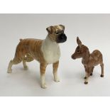 A Beswick Mastiff, 14cmH; together with a Beswick foal, 11cmH