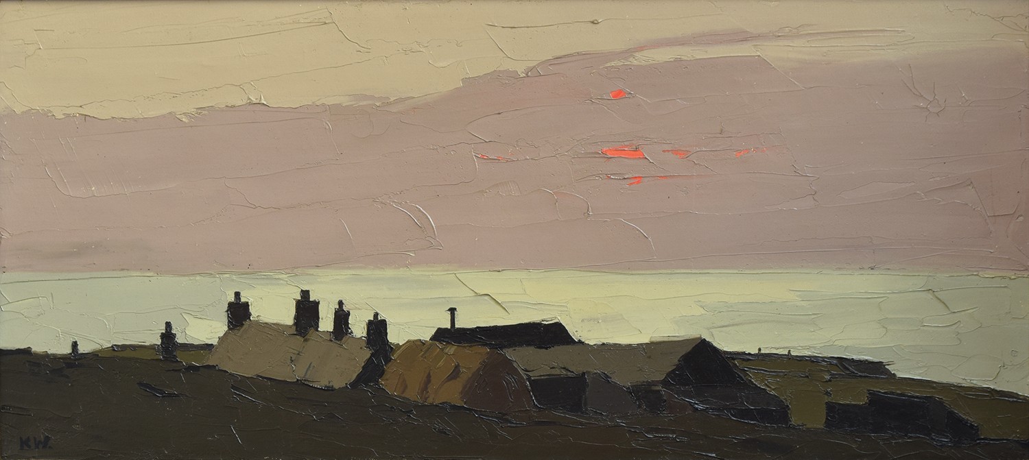 Sir Kyffin Williams, R.A. (1918-2006), 'Penrhyn isaf' near Abafraw, Angelsey, oil on canvas,