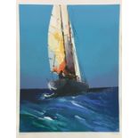 Donald Hamilton Fraser (1929-2009) Sailing, Daybreak, 1985, artist's proof II/XXV, silkscreen printe