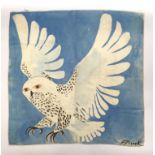 Dame Elisabeth Frink CH DBE RA (1930-1993), 'Snowy Owl', screen print on silk, numbered 48/225,