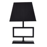 A black metal Jim Lawrence table lamp, 58cm high including shade