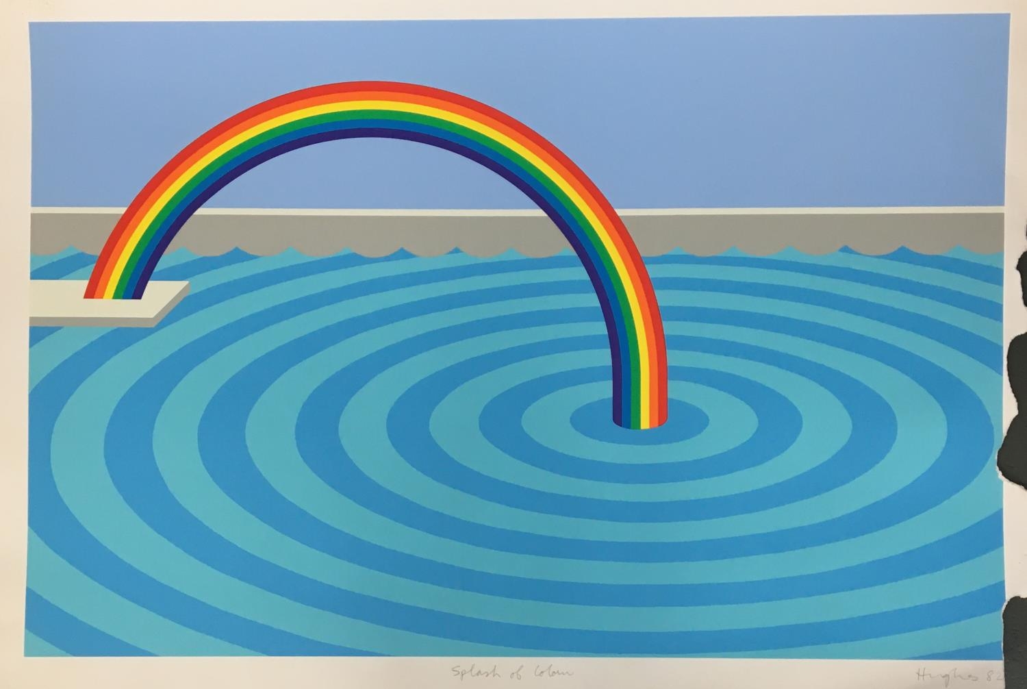 Patrick Hughes (British, b.1939) 'Splash of Colour'; signed, inscribed, dated '82 in pencil; - Image 3 of 3