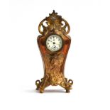 An Art Nouveau style gilt metal mantle clock by The Jennings Brothers MFG Co, Bridgeport, Conn, USA,