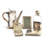 Various silver items to include: a silver card case, by Colen Hewer Cheshire, Birmingham 1891; a