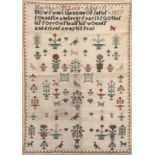 A 19th century sampler, 'Martha Tizard Aged 11 1837, How sweet the name of Jesus...', 30 x 22cm