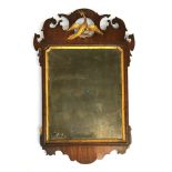 A Regency Ho-Ho bird mirror, 86 x 56cm; together with one other with fleur de lis cresting, 89 x