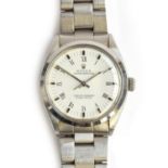 A Rolex Oyster Perpetual gentleman's automatic stainless steel wristwatch, with Roman numerals,