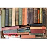 A mixed box of good old books, to include some leather bound, various subjects, fiction and non-