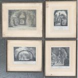 Local interest, a number of 19th century engravings after C F Williams, relating to 'Knoll Cottage