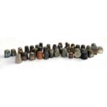 A collection of approx. 40 thimbles, to include silver, white metal, pewter etc, Victoria &