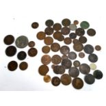 A collection of 19th and early 20th century British copper coins, to include an 1806 George III