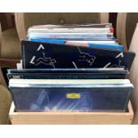 A mixed box of vinyl LPs to include some classical, mostly 12" singles, some dance to include Stereo