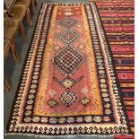 A Qashgai kilim rug, 285x140cm