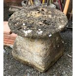 A garden staddle stone, 58cmD
