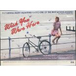 A film quad poster 'Wish You Were Here' (1987)