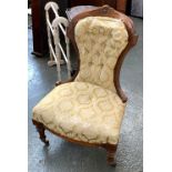A 19th century buttonback salon chair