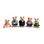 A collection of five Wade Natwest piggy banks (5)