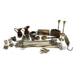 A quantity of metal items, to include a Homeland Pewter Arts and Crafts twin handled bowl; Art