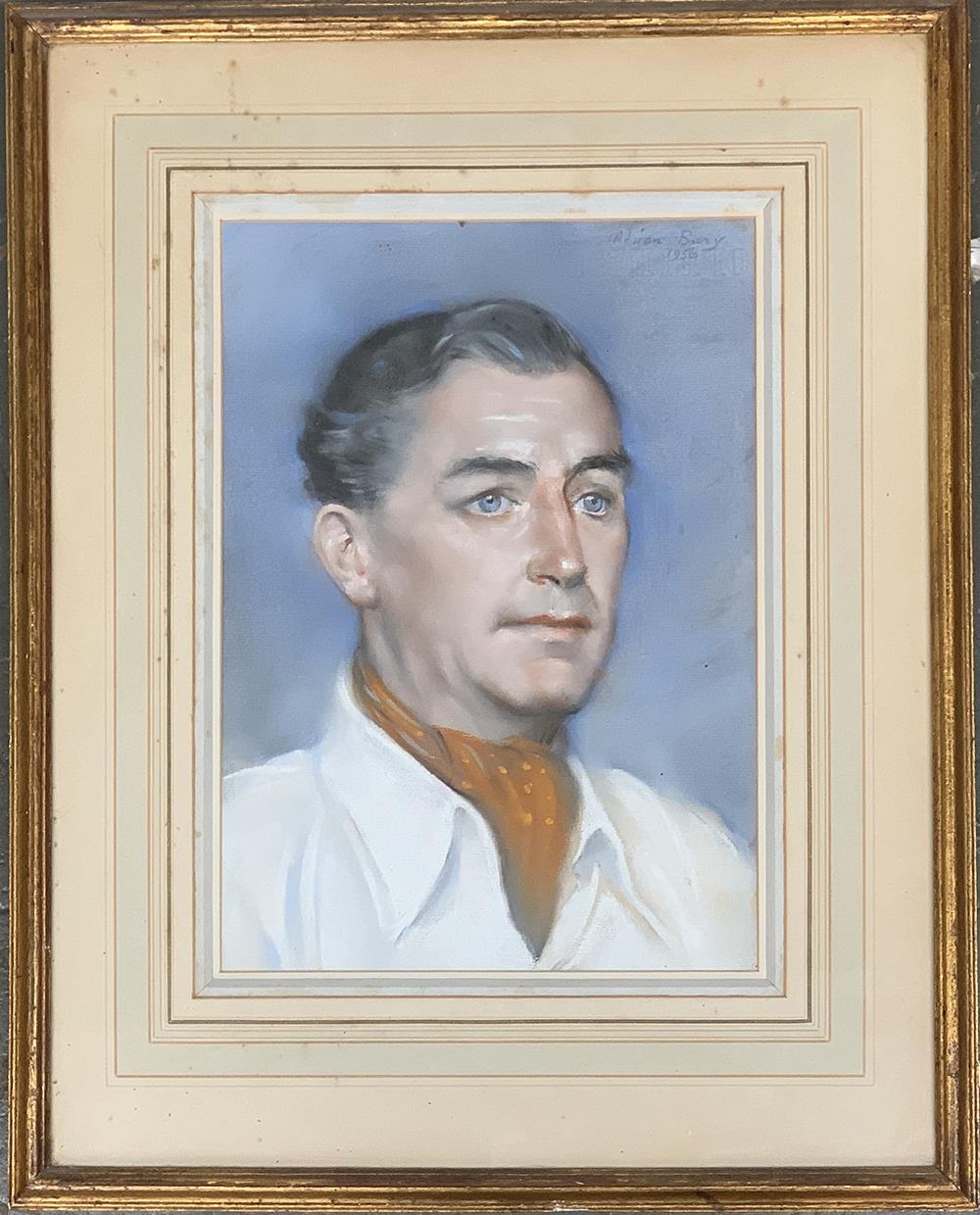 Adrian Bury (1891-1991), portrait of Air Marshal Sir Aubrey Ellwood, pastel, signed and dated 1956