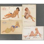 Automotive interest: a set of four Hepolite advertising boards from the 1950s