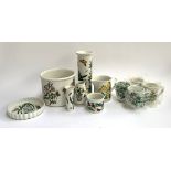 A mixed lot of Portmeirion, 12 pieces, to include cups, planter, vase etc