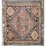 A small Persian rug, 73x66cm