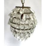 A drop glass chandelier